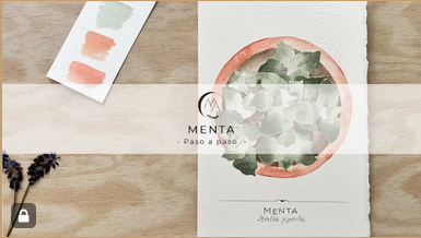 menta en acuarela